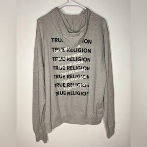 NWT TRUE RELIGION Hoodie Pullover Sweater with Front pocket Style 108212 LARGE